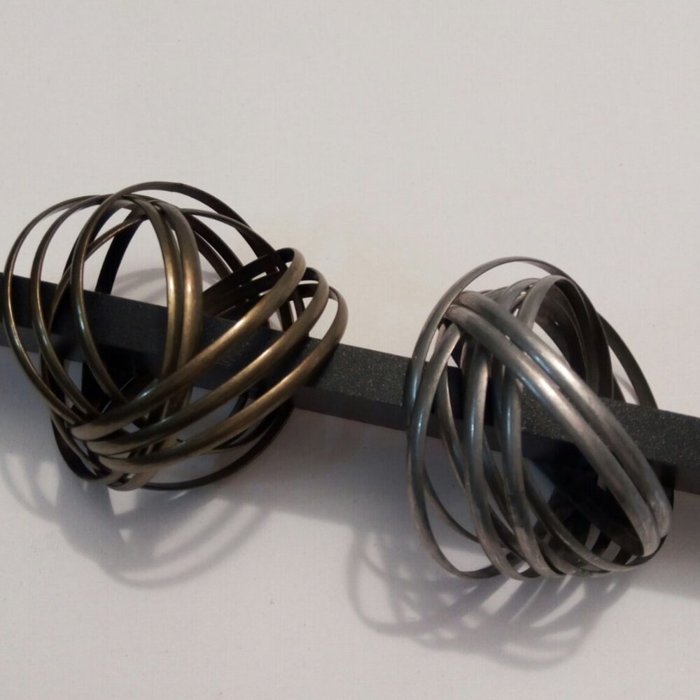 Intertwined Sleek 9 Bangles - Set of 2 - Picture 2 of 7